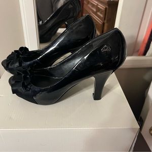 Fergiliscous Patent Leather Black Stilettos